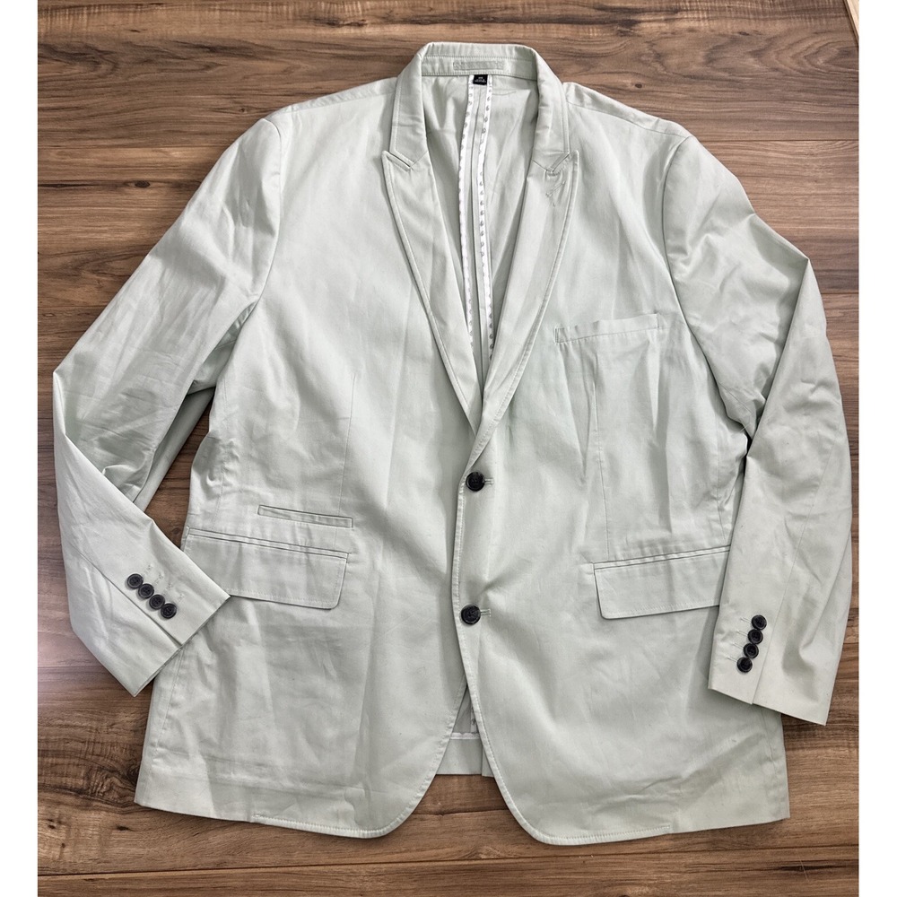 I.N.C International Concepts Slim Fit Long 2 Button Blazer Jacket Light‎ Green
